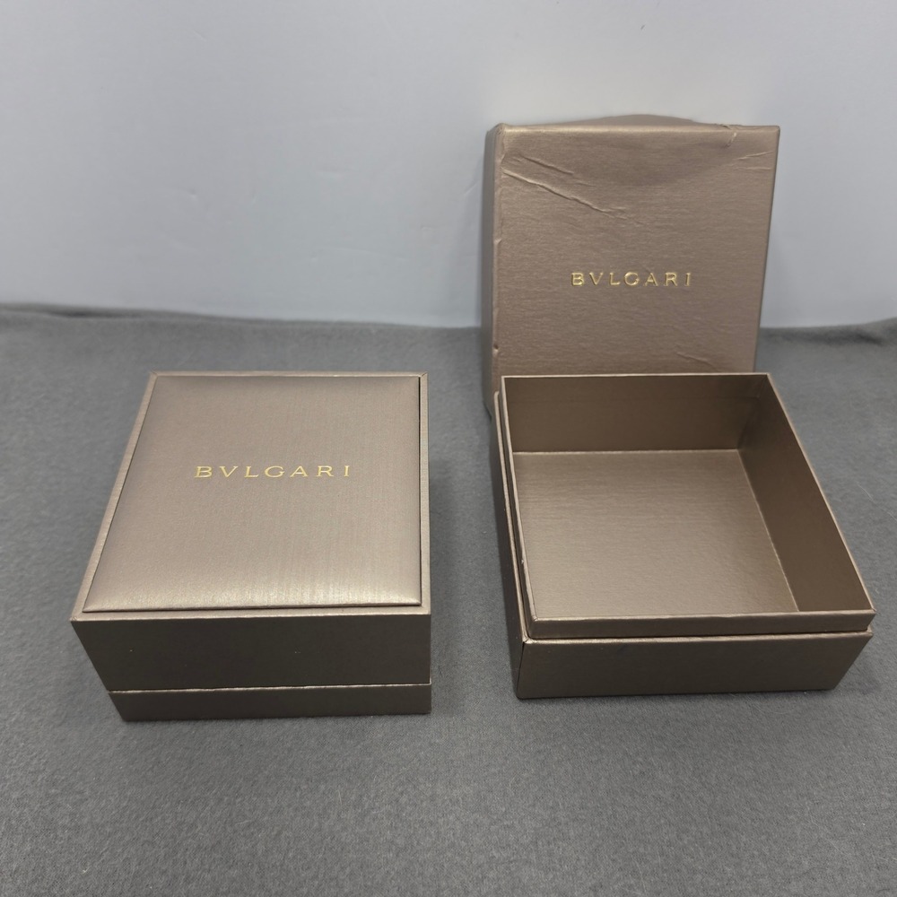 Bvlgari Champagne Gold Jewelry BoxSet Bracelet Watch Case Via Condotti 10 Roma J